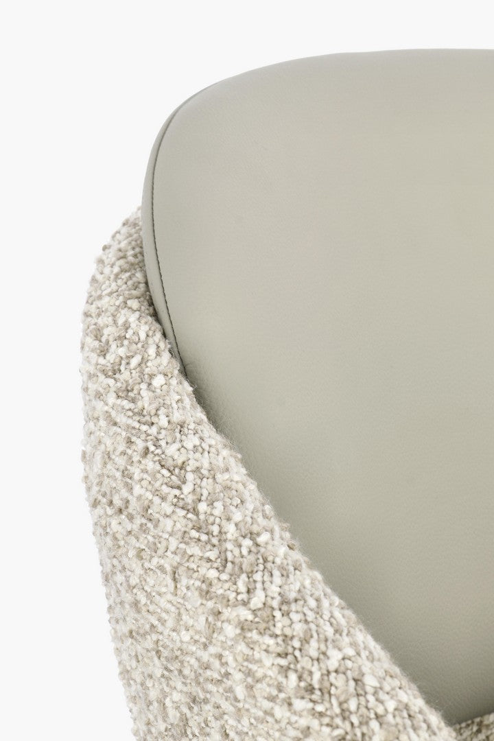 Drehstuhl Averik Beige von Bizzotto, Nahaufnahme von Bezug und Verarbeitung (1), im STUFF Shop
