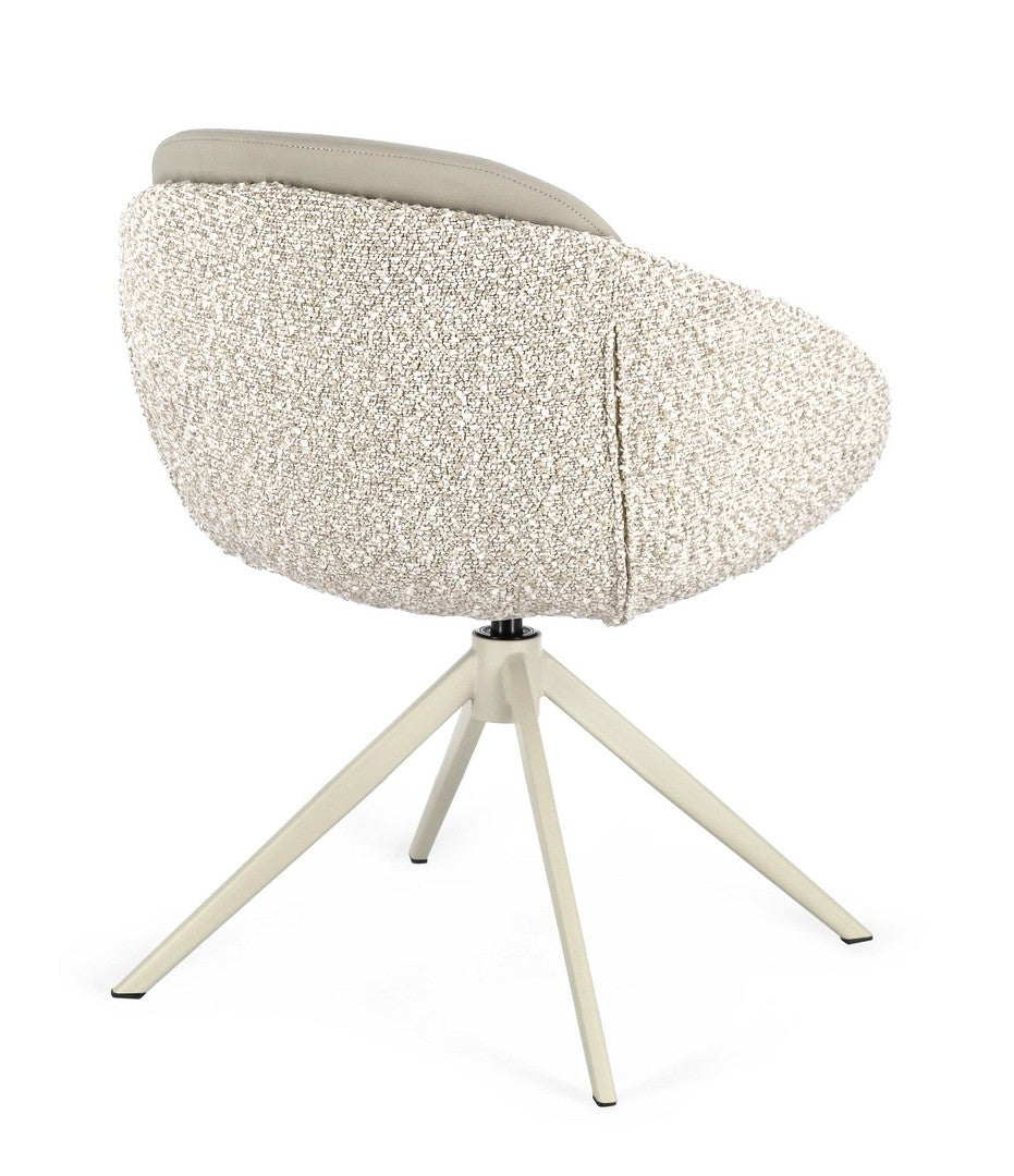 Drehstuhl Averik Beige von Bizzotto von hinten gesehen, im STUFF Shop