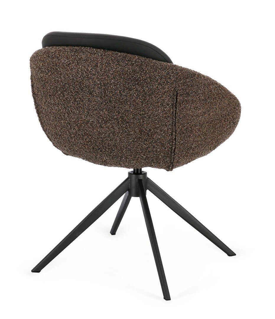 Drehstuhl Averik Kaffeebraun von Bizzotto von hinten gesehen, im STUFF Shop