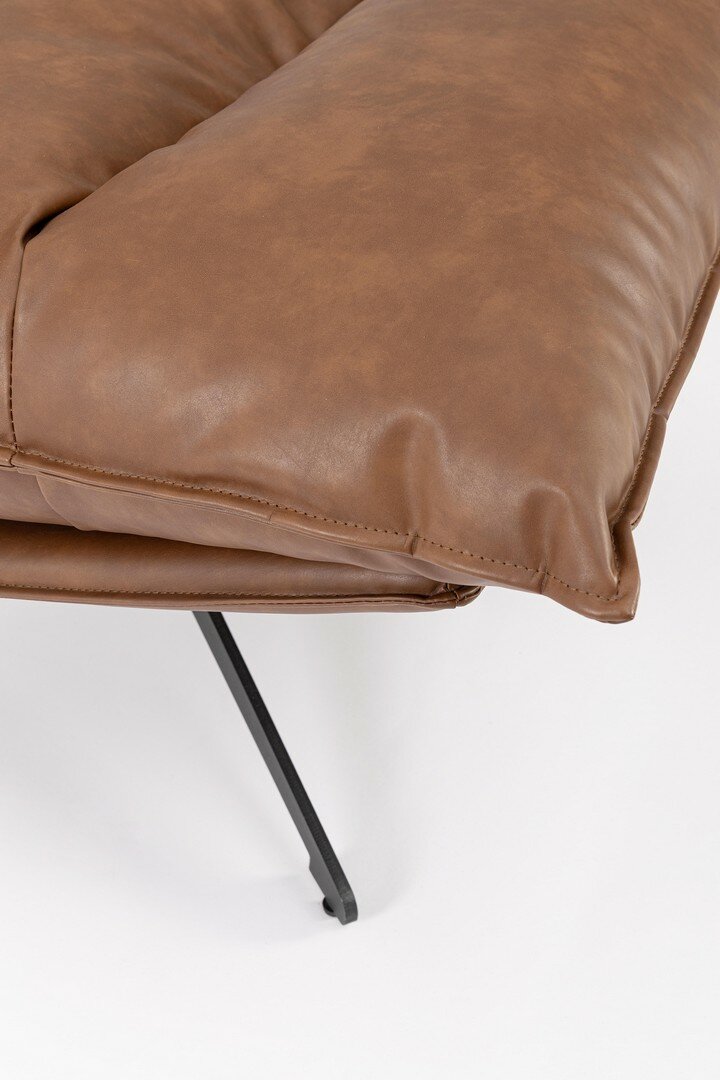 Drehsessel Alanez Cognac von Bizzotto, Nahaufnahme von Bezug und Verarbeitung (3), im STUFF Shop