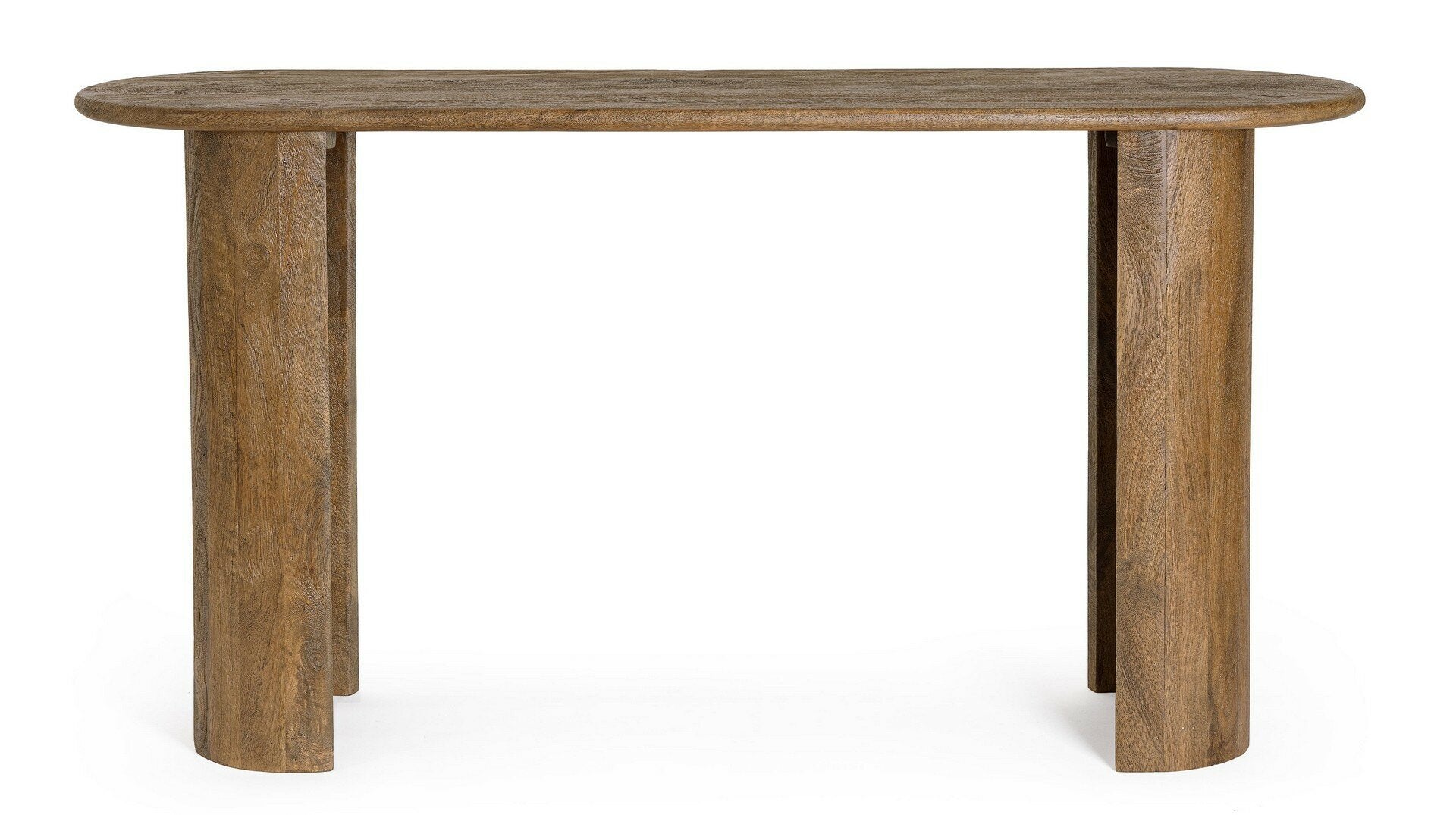 Konsole Orlando Braun aus Mangoholz, 147 cm, freigestellt