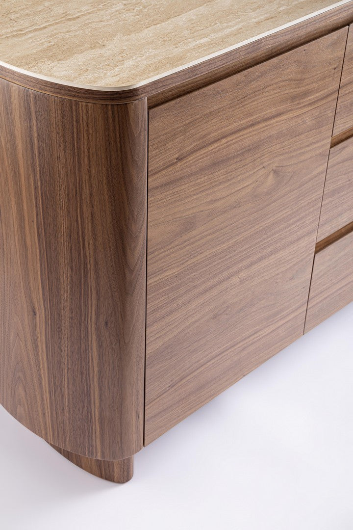 Bizzotto | Sideboard Ezekiel Tueren Mit Stahlgestell | Stahlgestell | Neutral | Produktansicht