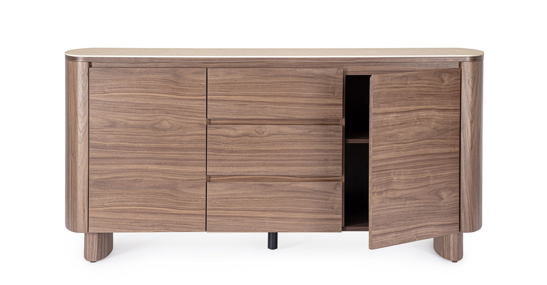 Bizzotto | Sideboard Ezekiel Tueren Mit Stahlgestell | Stahlgestell | Neutral | Produktansicht