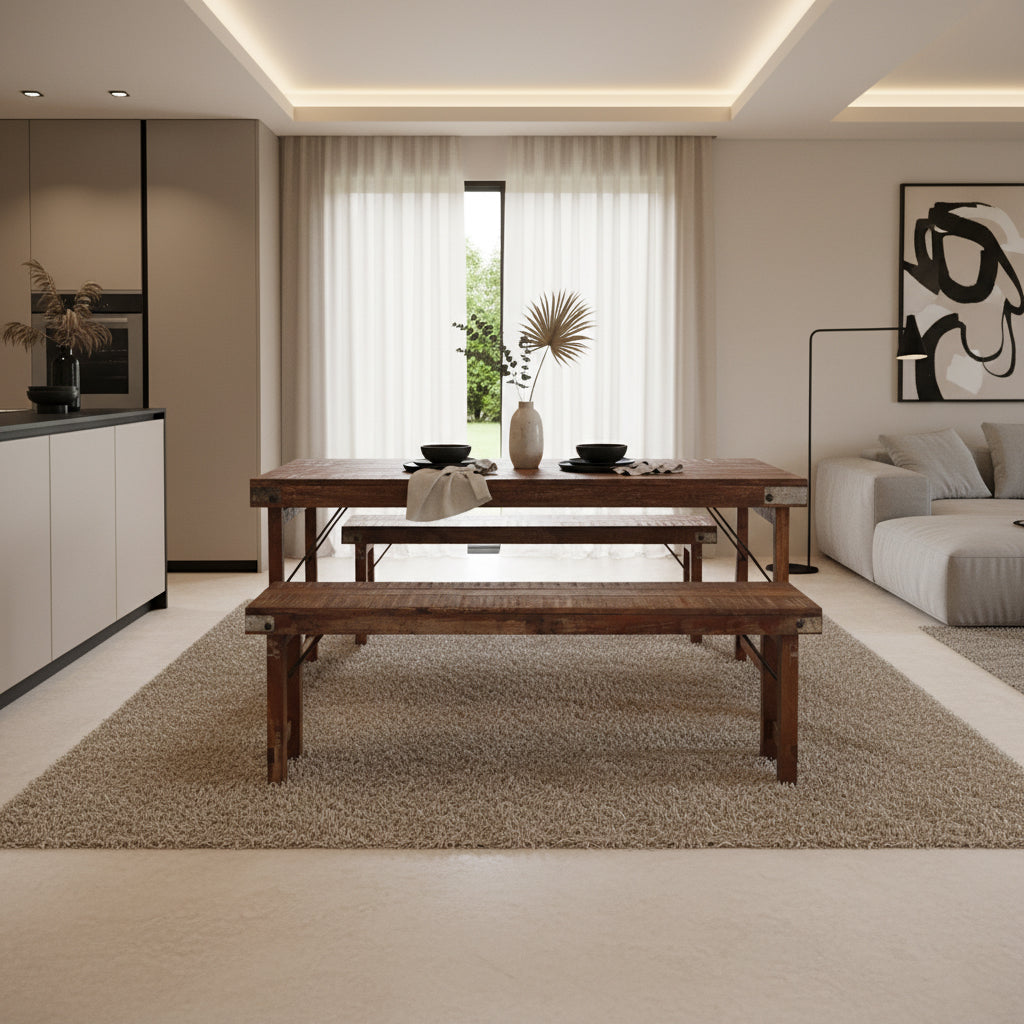 Vintage Bank Klappbank aus Altholz Holz - Holzbank Sitzbank klappbar Maße: ca. 160x36x45 cm (LxBxH) | STUFF Shop