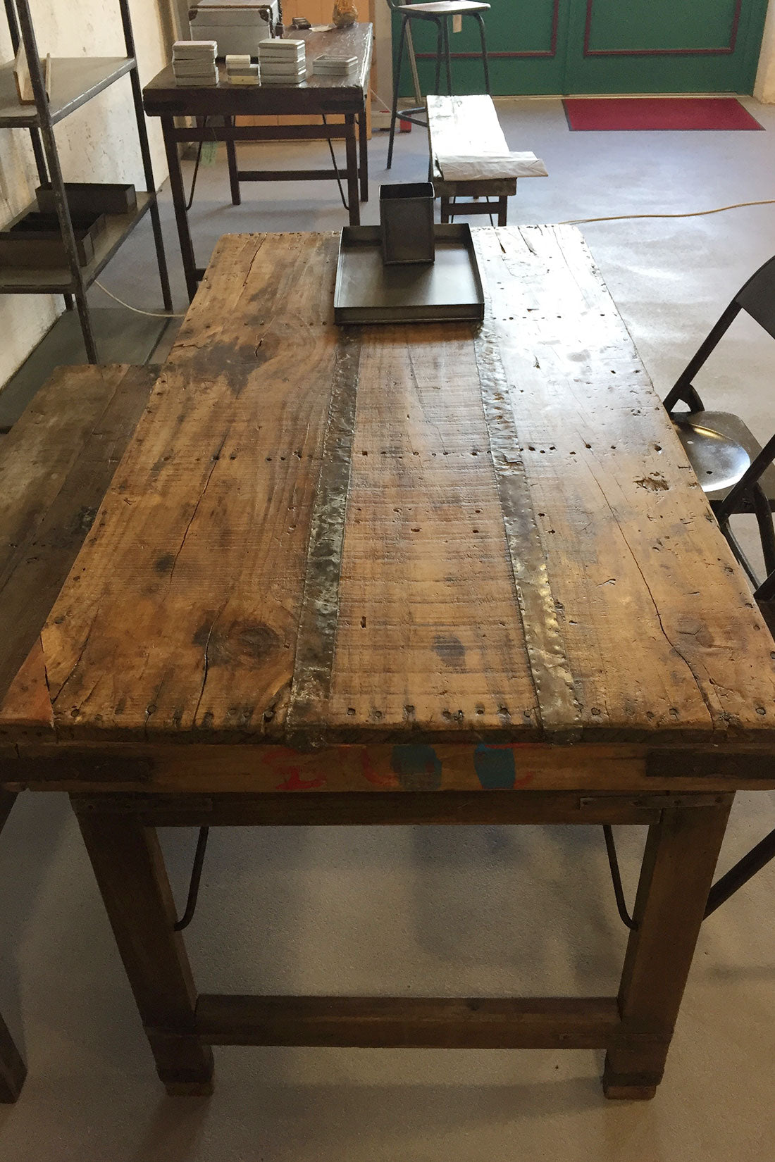 STUFF Loft Vintage Esstisch Tisch aus Holz klappbar Shabby-Chic brown