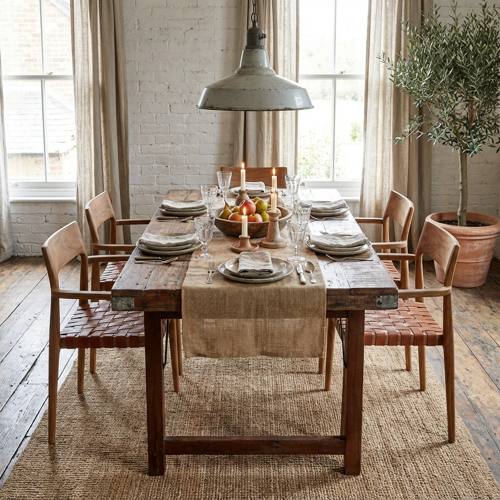 STUFF Loft Vintage Esstisch Tisch aus Holz klappbar Shabby-Chic brown im Esszimmer | STUFF Shop