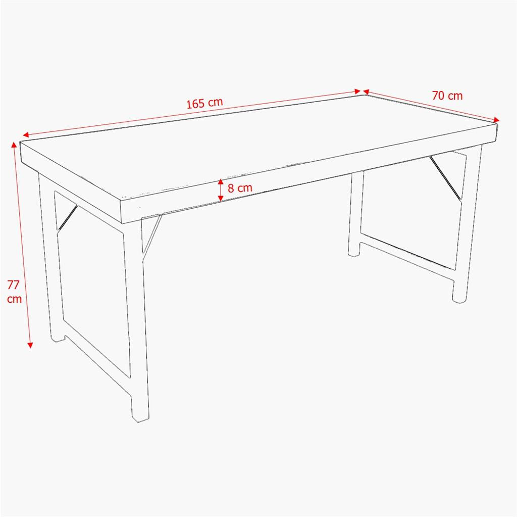 STUFF Loft Vintage Esstisch Tisch aus Holz klappbar Shabby-Chic brown