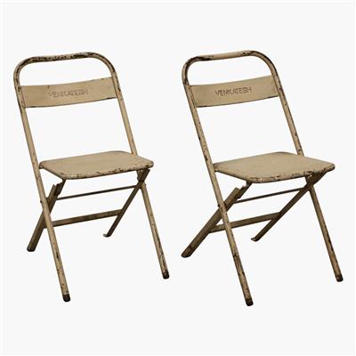 Vintage Klappstuhl in Beige