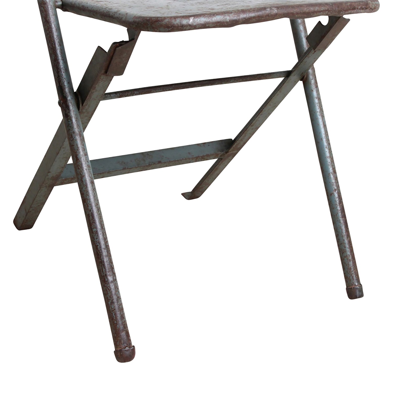 Vintage Klappstuhl in Blau-Grau
