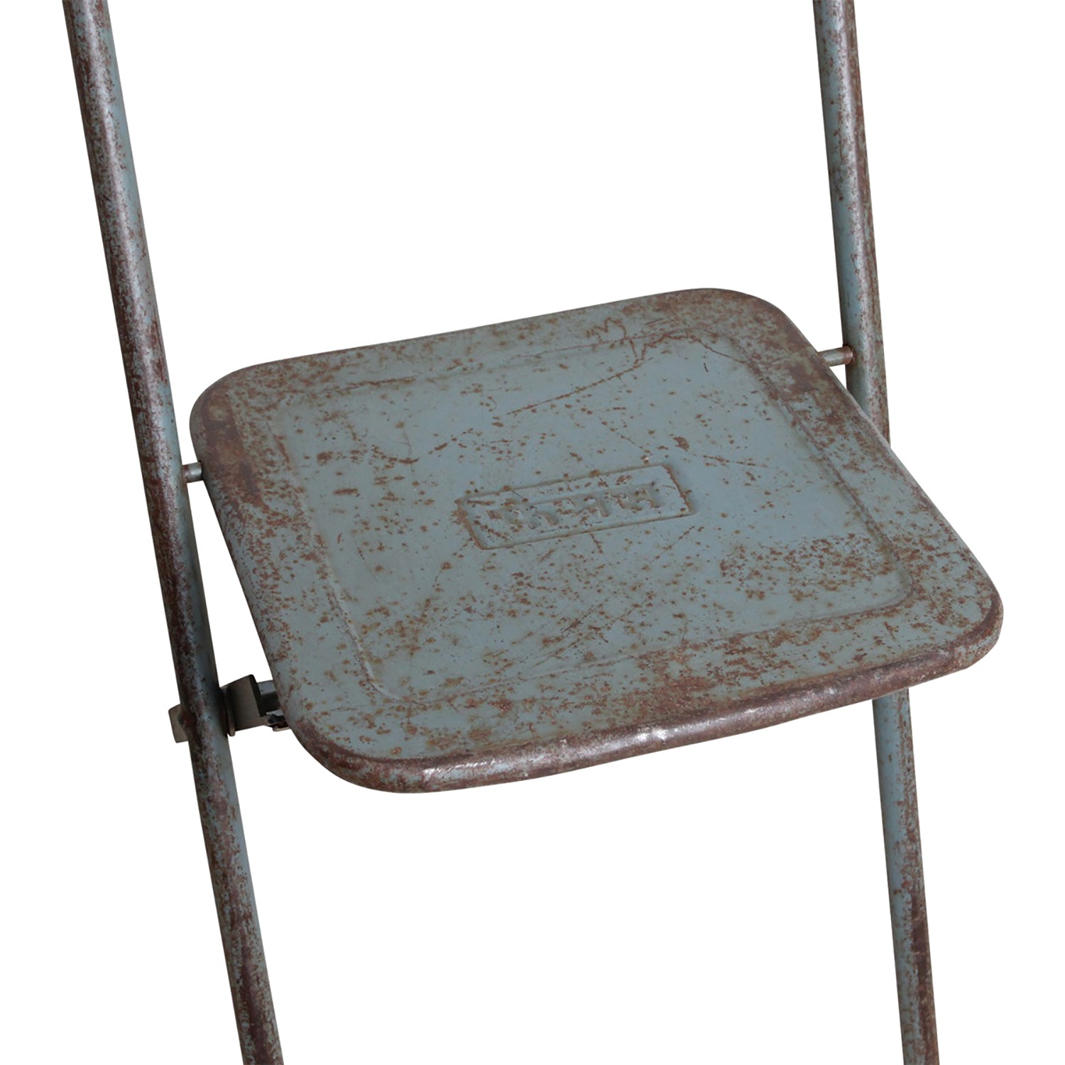 Vintage Klappstuhl in Blau-Grau