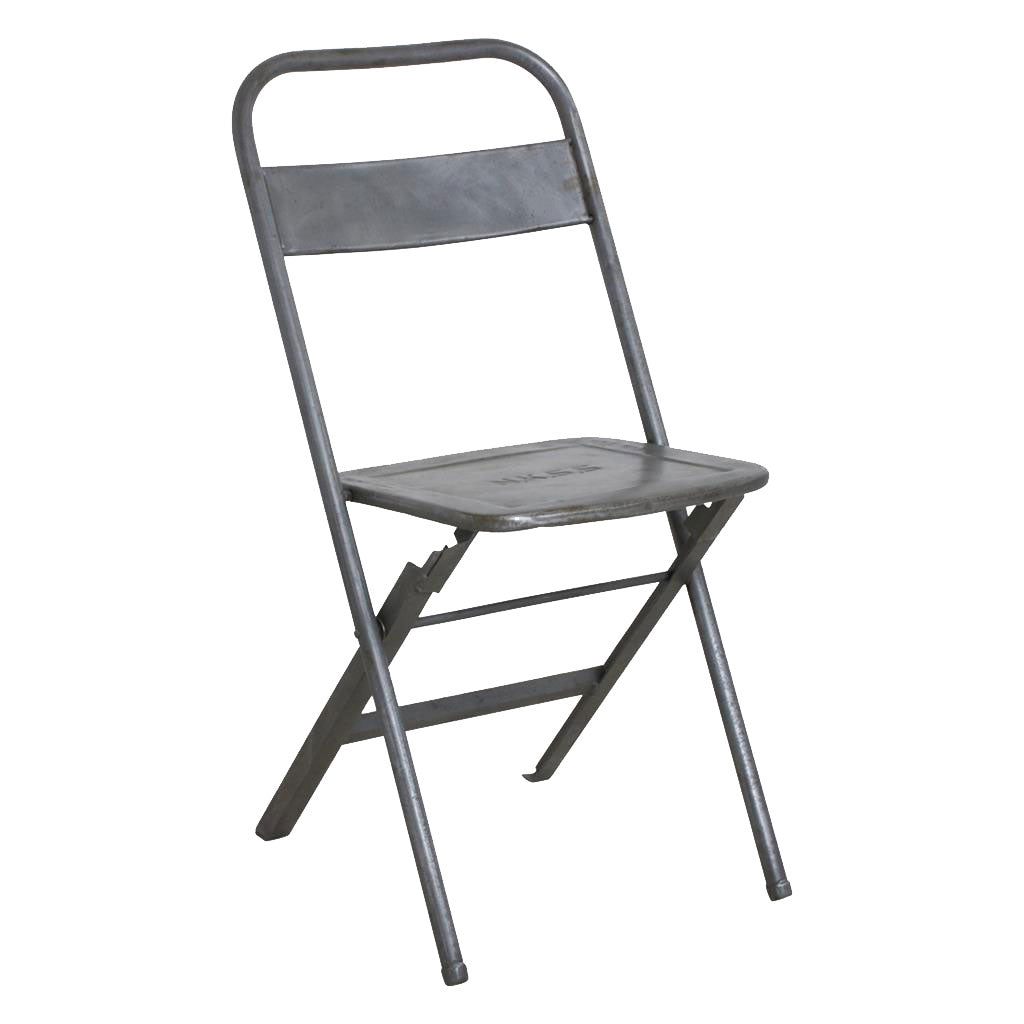 Vintage Klappstuhl in Silber