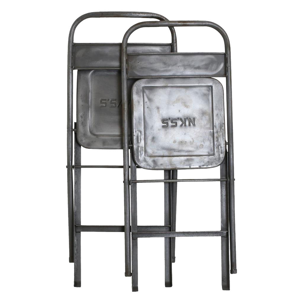 Vintage Klappstuhl in Silber
