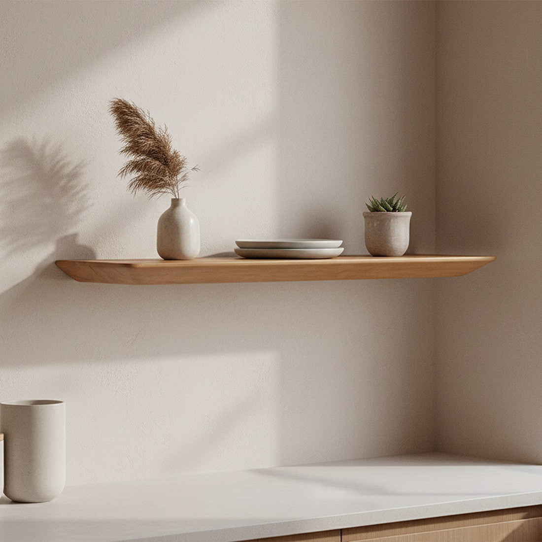 Wandregal Schweberegal Regal Wandboard Studio Curve Zedernholz | STUFF Shop