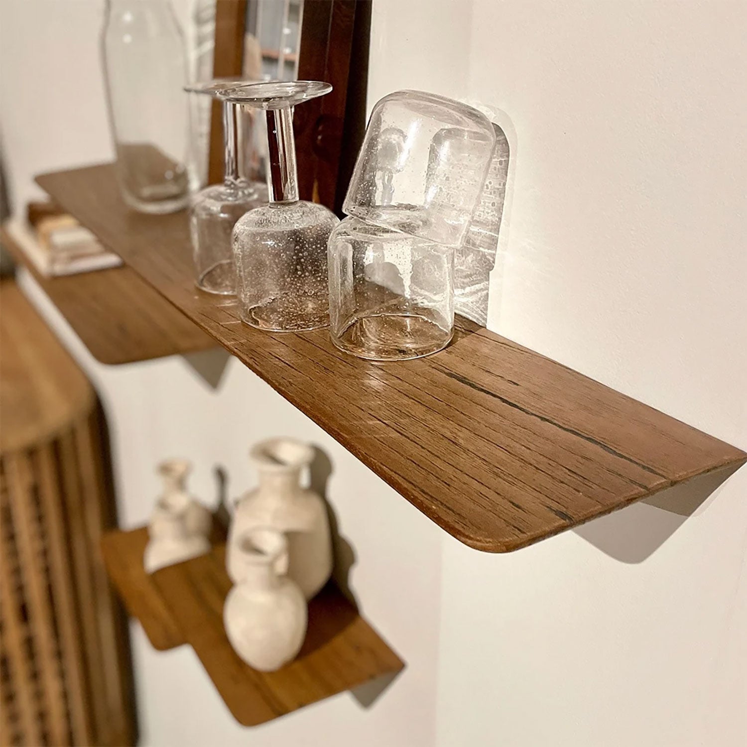 Wandregal Schweberegal Regal Wandboard aus Vintage Zedernholz 90cm