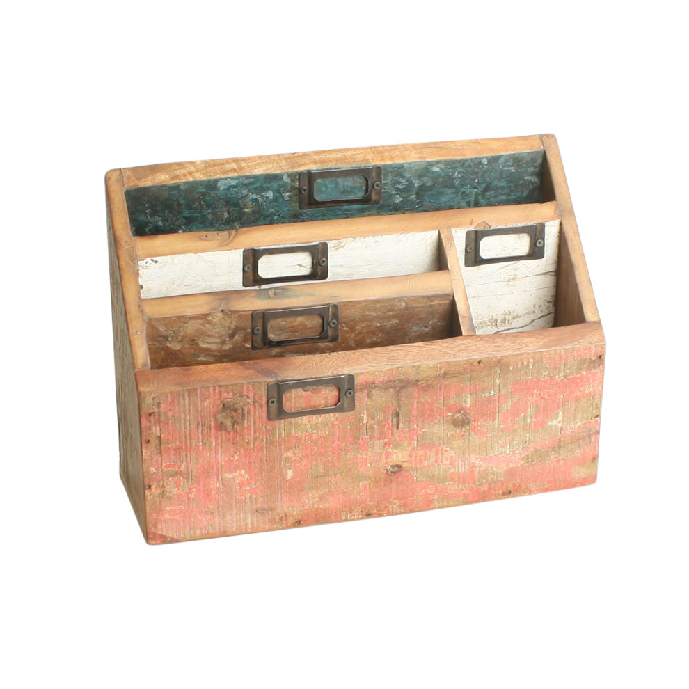 Büro-Organizer aus Altholz vintage Shabby-Chic