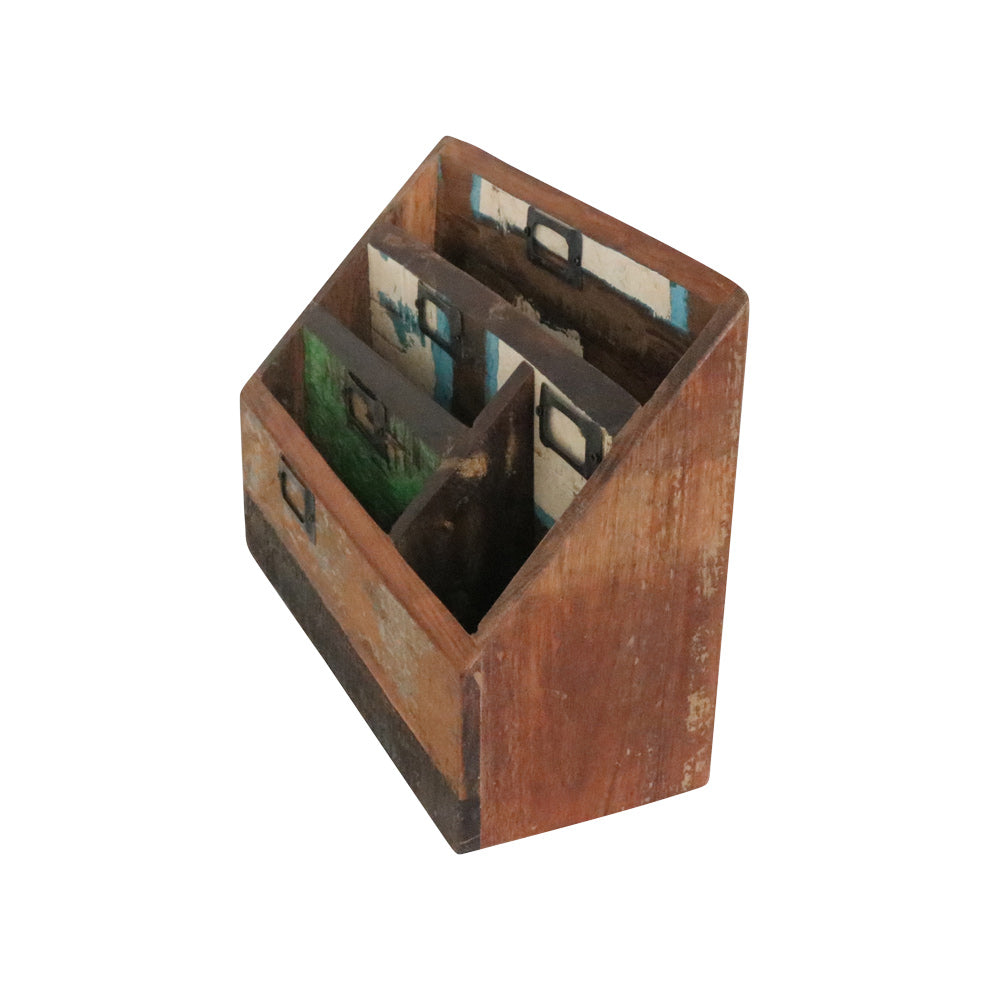 Büro-Organizer aus Altholz vintage Shabby-Chic