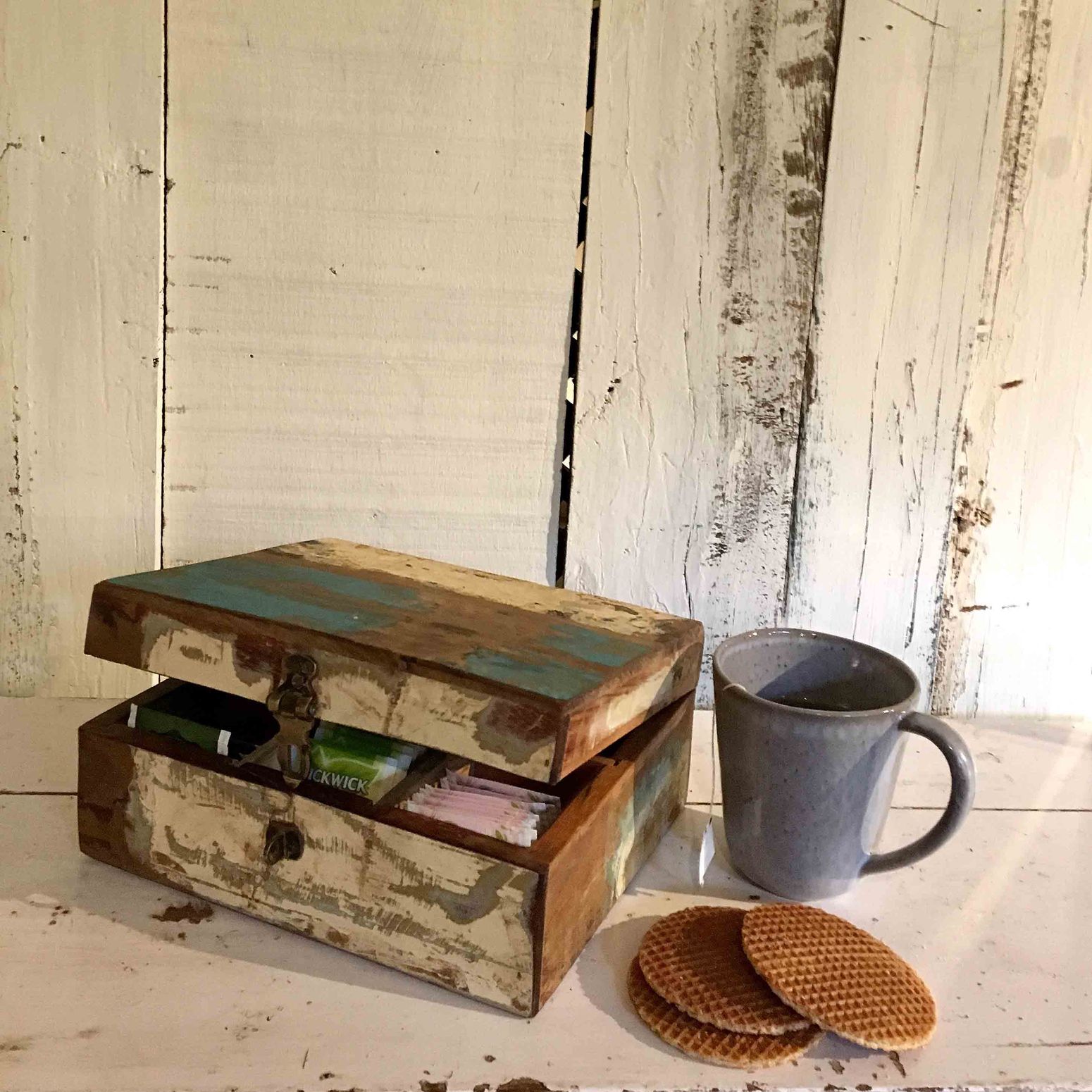 Teebox aus Holz vintage Shabby-Chic | STUFF Loft