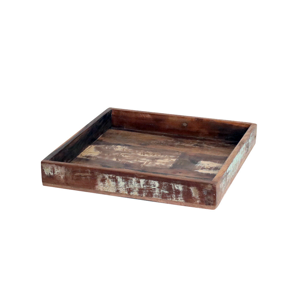 Serviertablett aus Altholz vintage Shabby-Chic