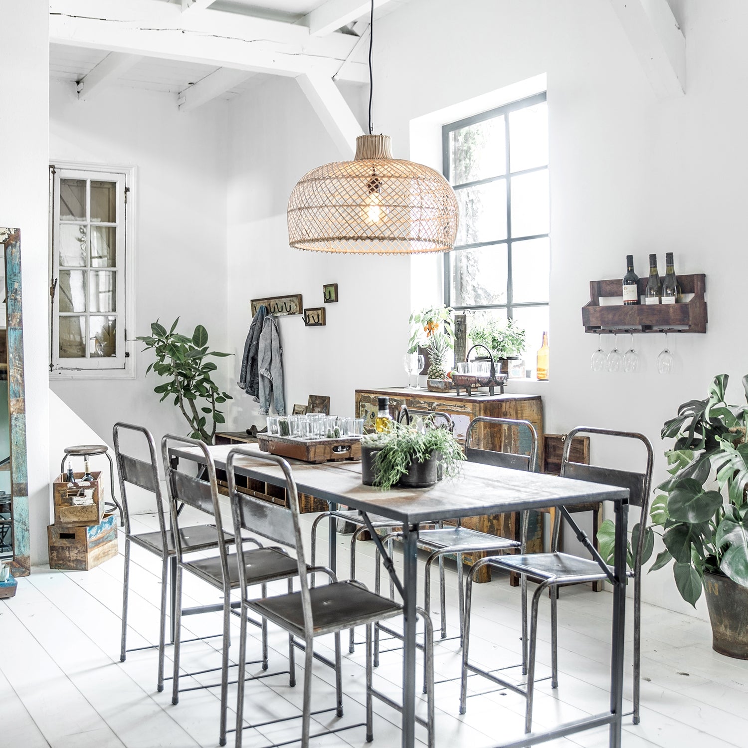 Rattan Lampe Maze Handmade natural