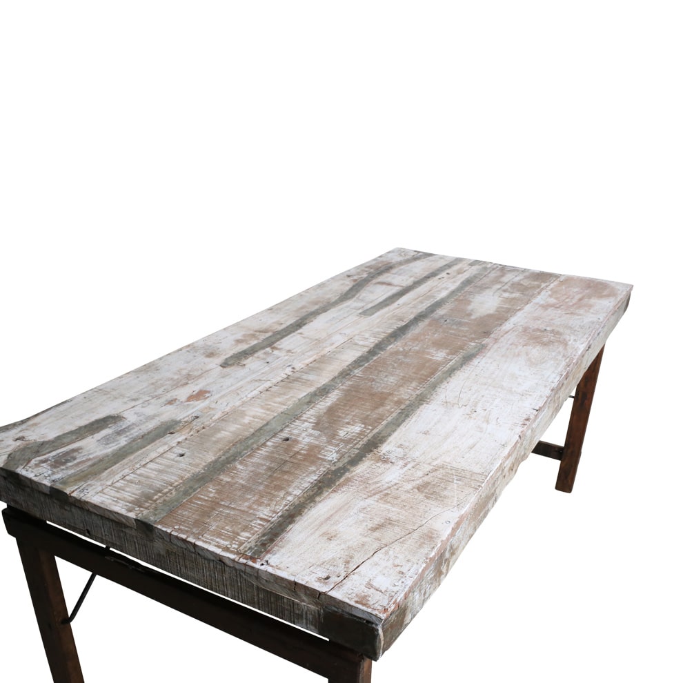 Vintage Esstisch Tisch aus Holz klappbar Shabby Chic white