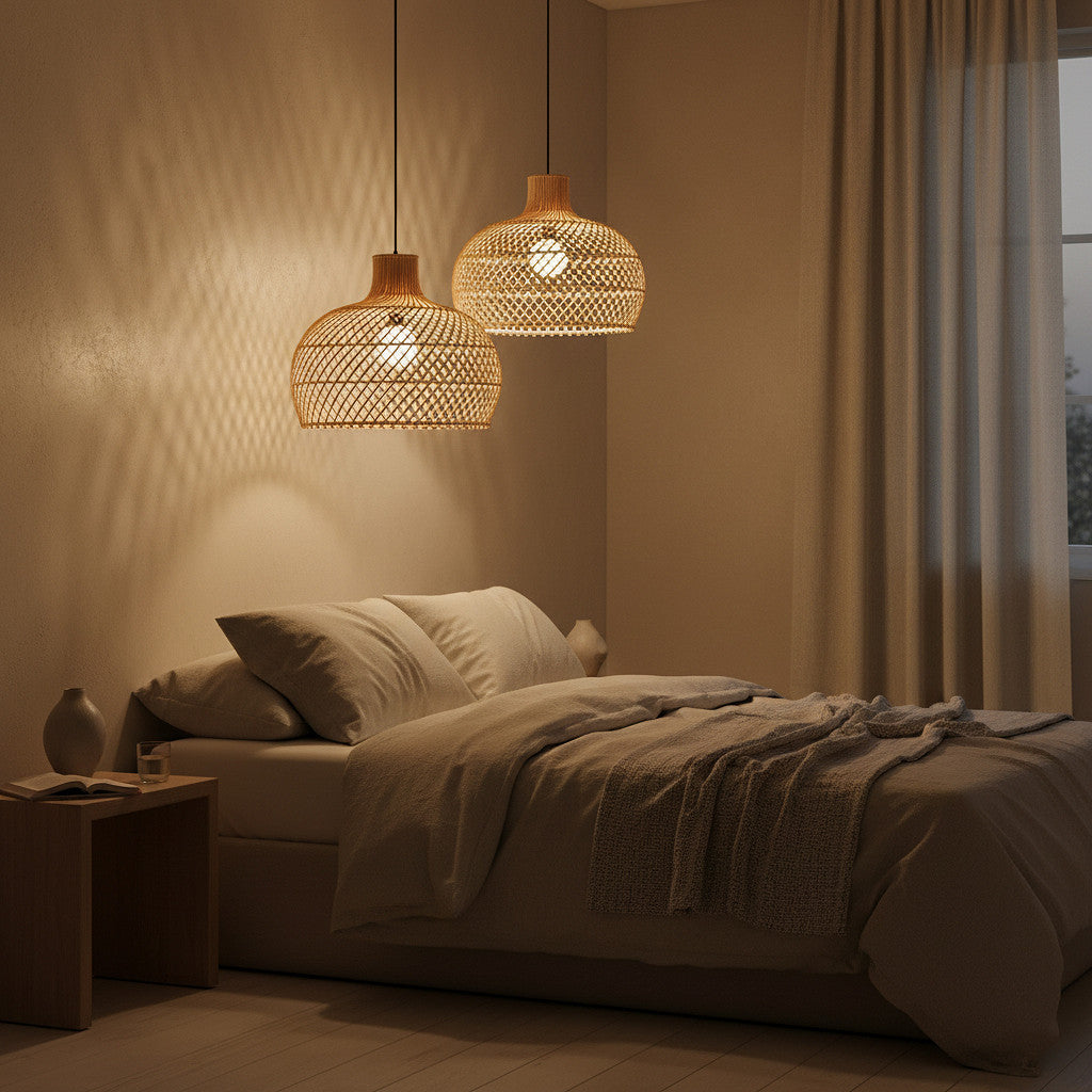 Rattan Lampe Maze Handmade natural small | STUFF Shop