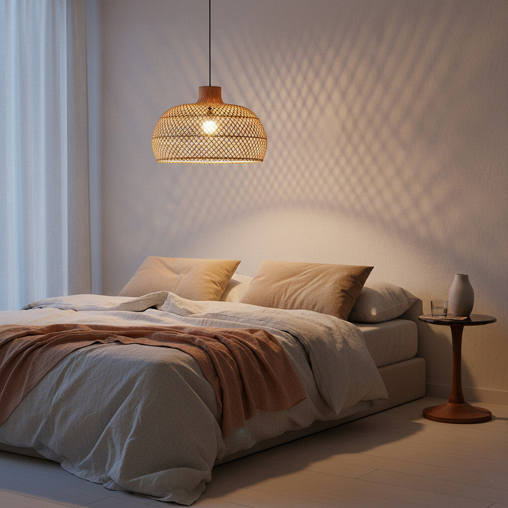 Rattan Lampe Maze Handmade natural small | STUFF Shop