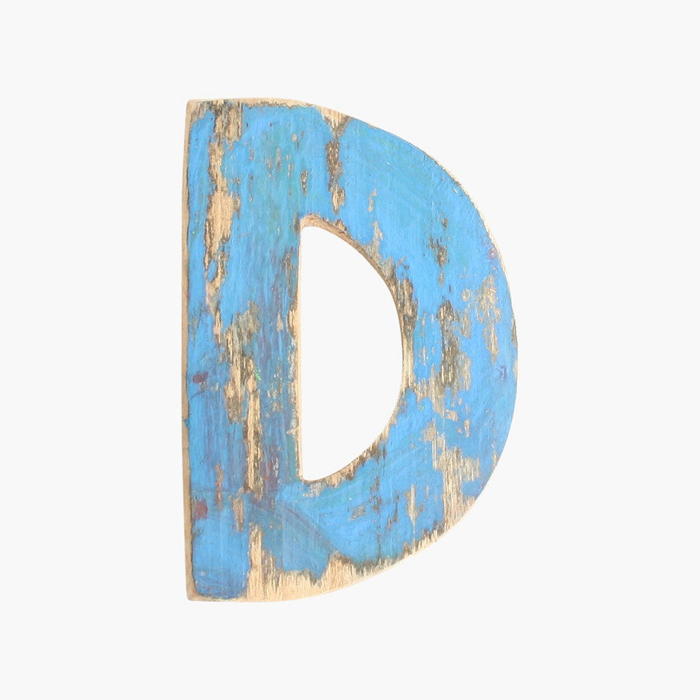 Dekobuchstaben Vintage aus Bootsholz D