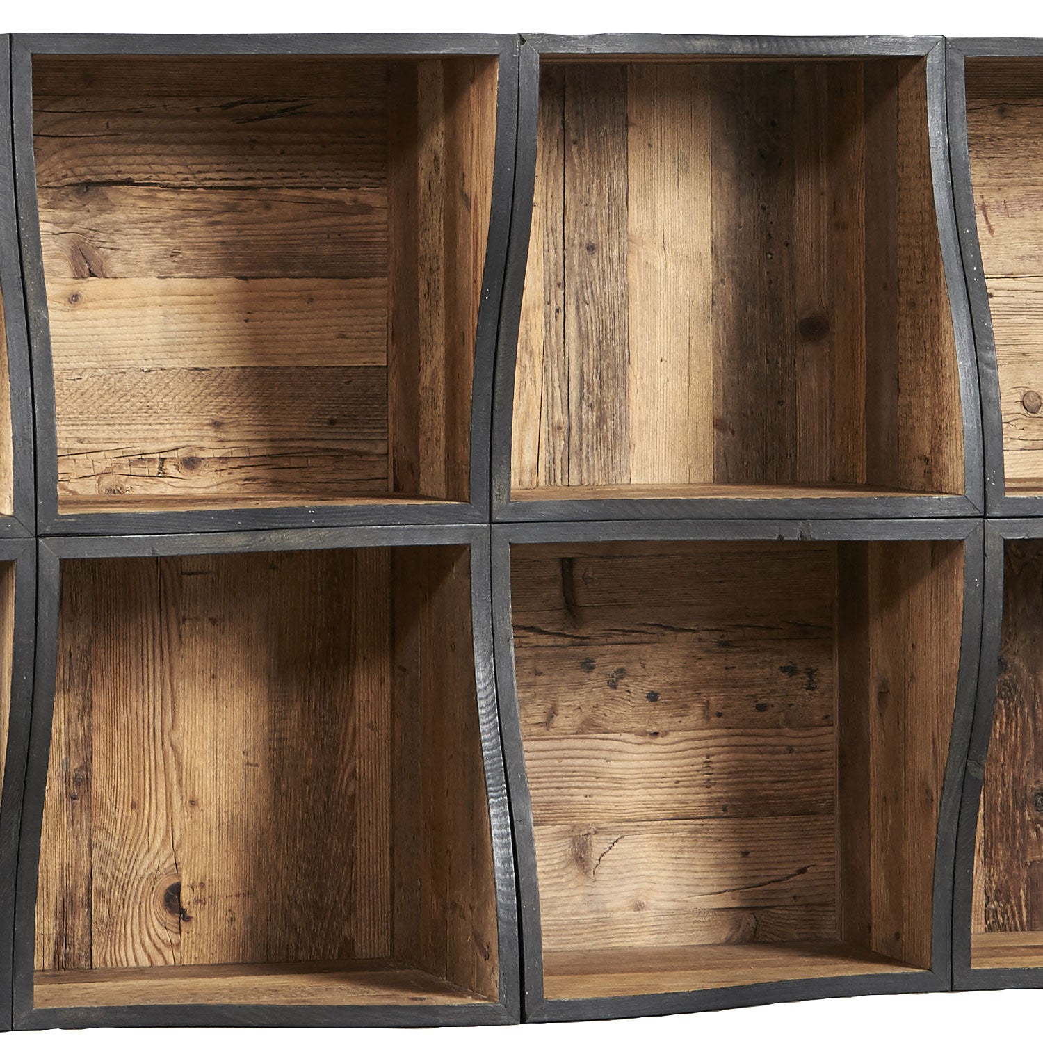 Modulares Bücherregal aus Altholz im Charlet Design, 10 Elemente von Dialma Brown