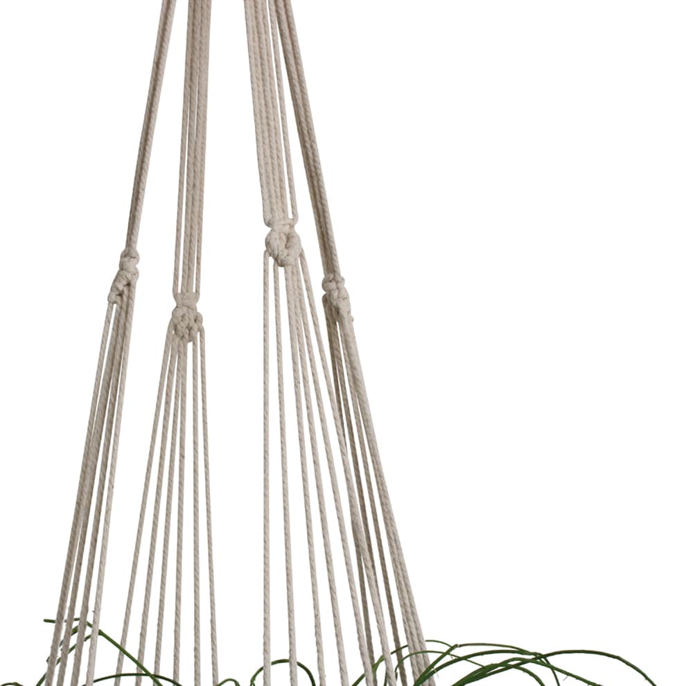Makramee Blumenampel / Plant Hanger aus Baumwolle Ø 22 cm, H 105 cm