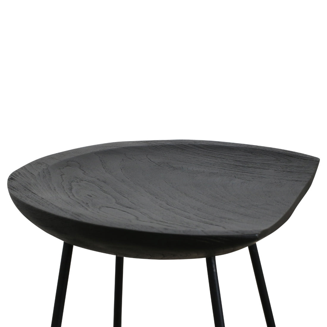 Barhocker Teak Industrial Loft Style - Black Edition