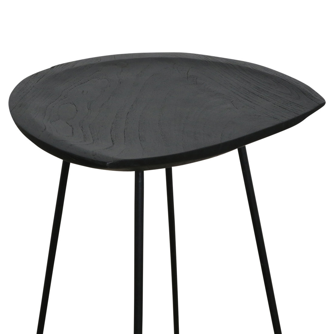 Barhocker Teak Industrial Loft Style - Black Edition