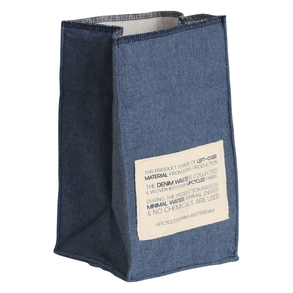 Tasche aus upcacyled Denim, blau Baumwolle Maße: 14x14x24 cm