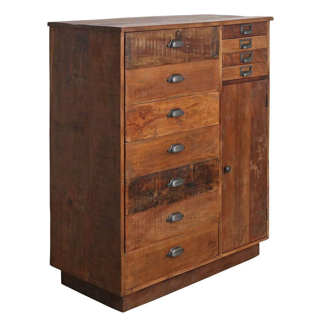 Kommode STUFF Loft Kollektion mit 11 Schubladen aus recyceltem Altholz und Metall