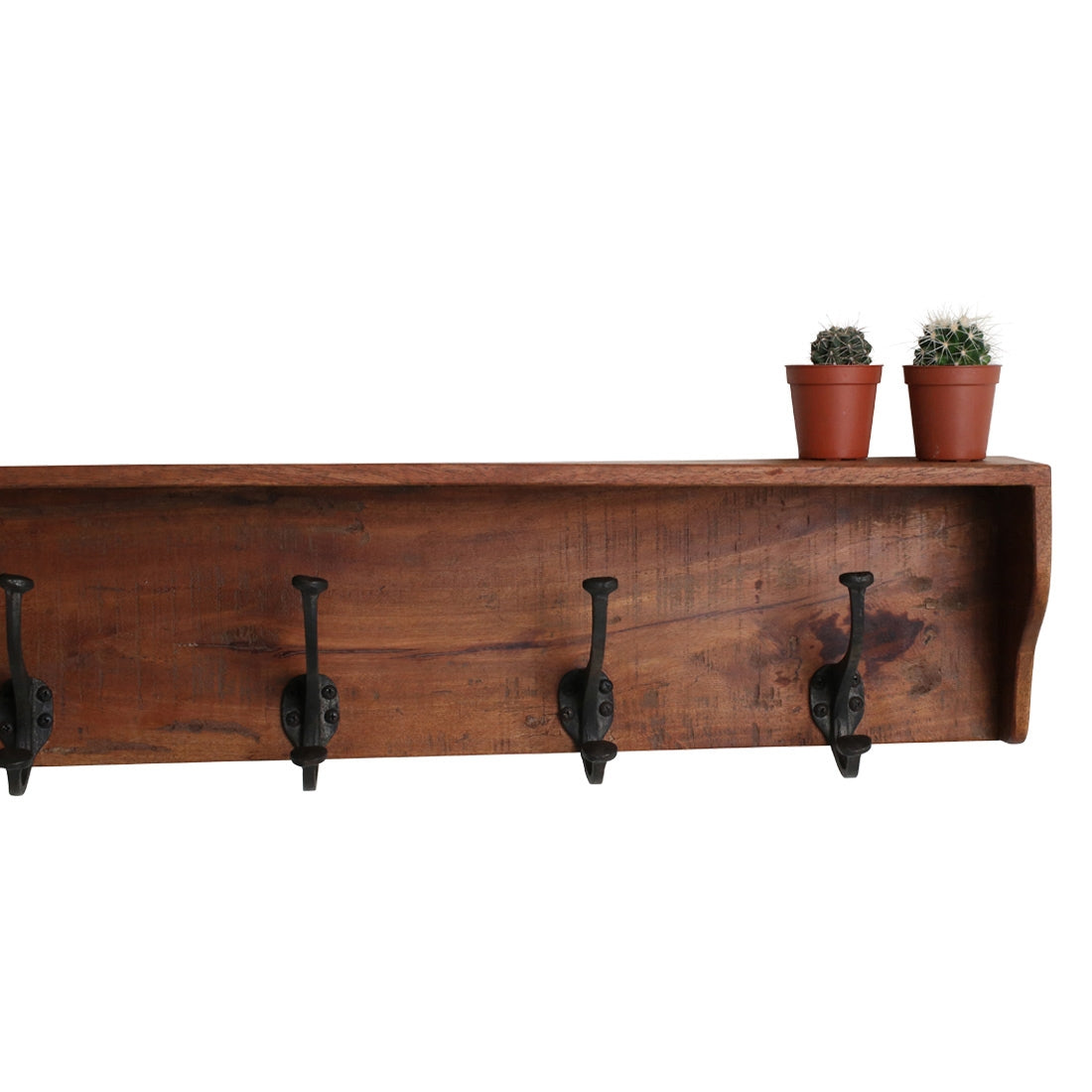 Vintage Wandgarderobe Flurgarderobe Garderobenhaken Wandhaken Altholz | STUFF Loft