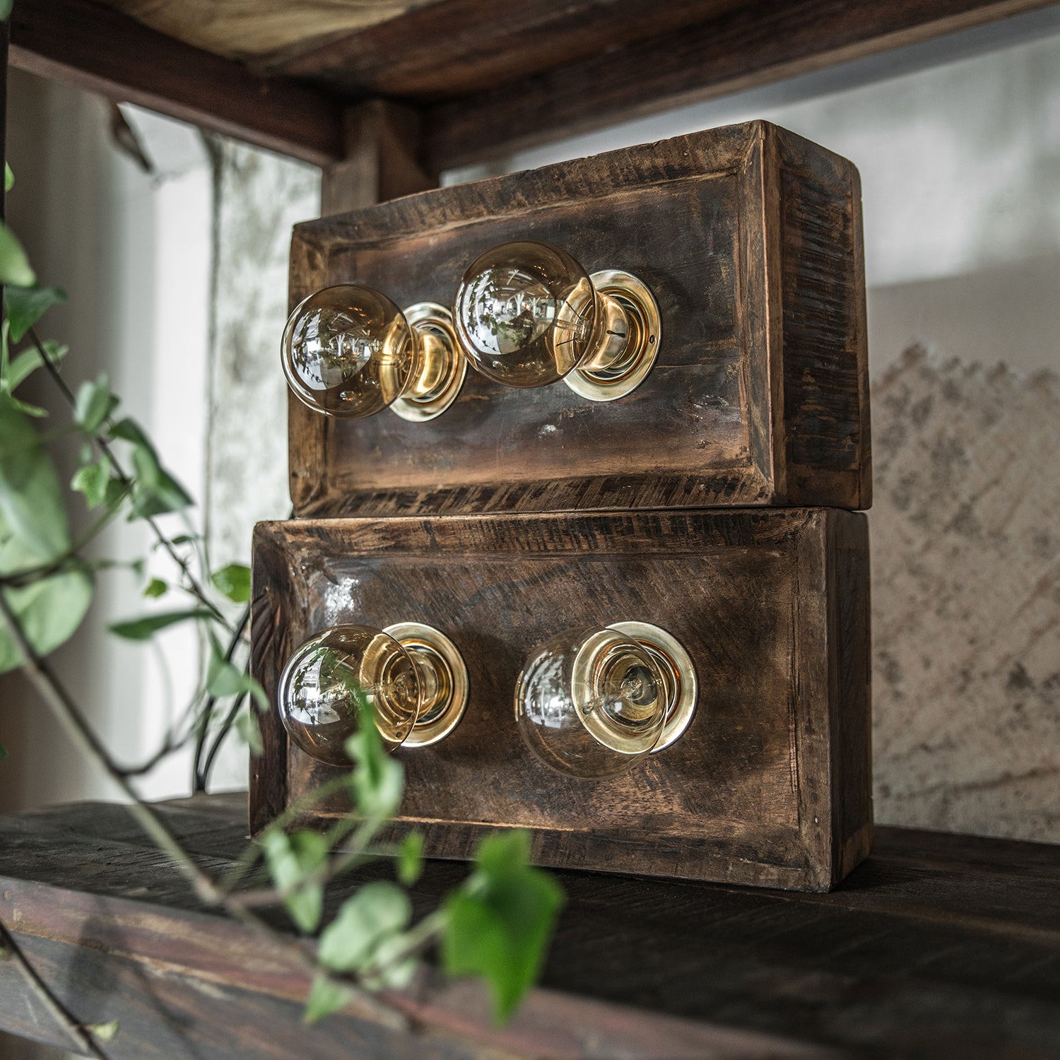 Wandleuchte für 2 Glühbirnen - Factory Kollektion