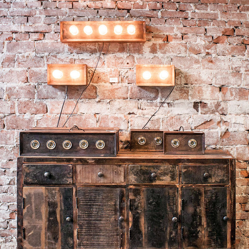 Wandleuchte für 2 Glühbirnen - Factory Kollektion