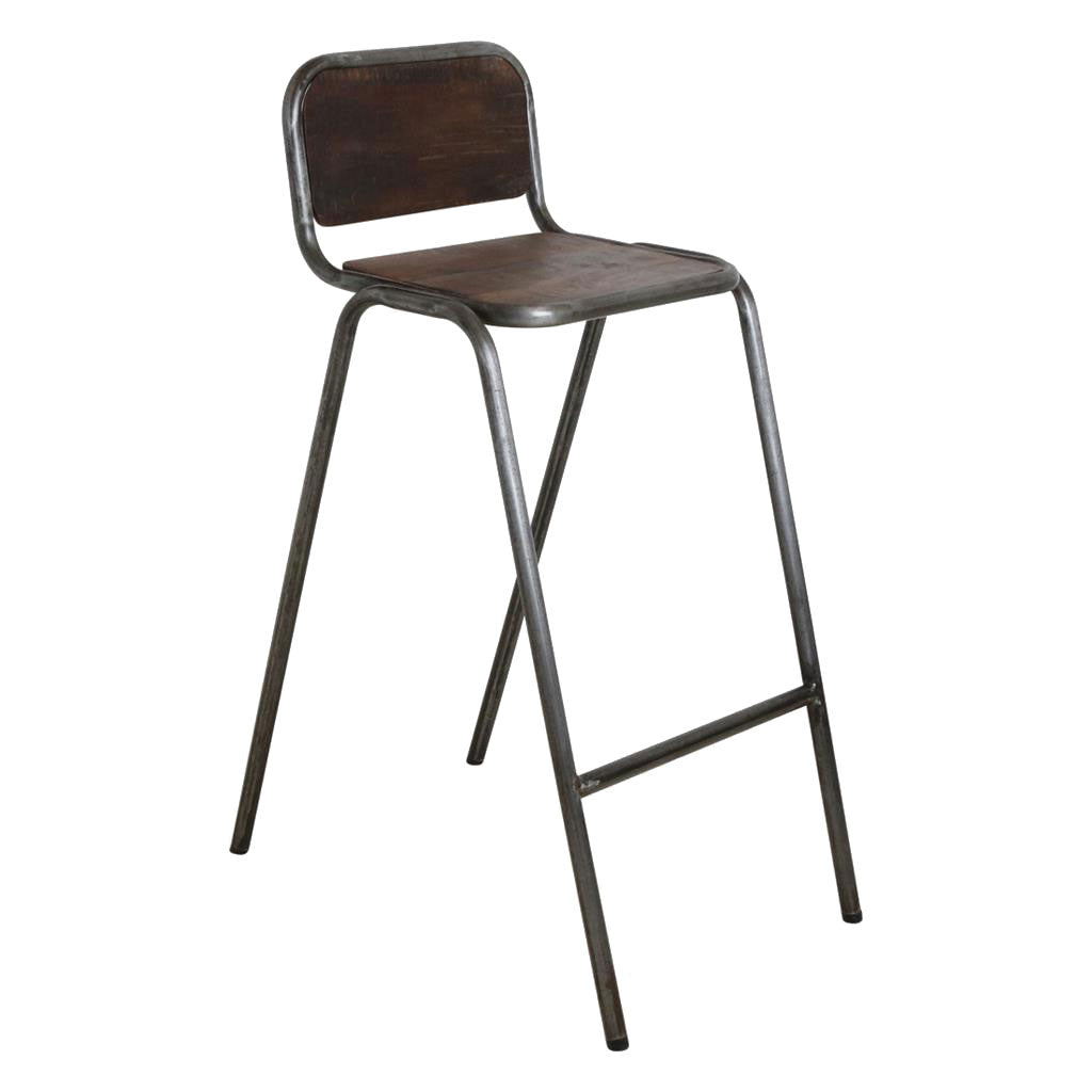 Barhocker Barstuhl vintage Akazie und Altmetall Handmade Loft Style | STUFF Shop