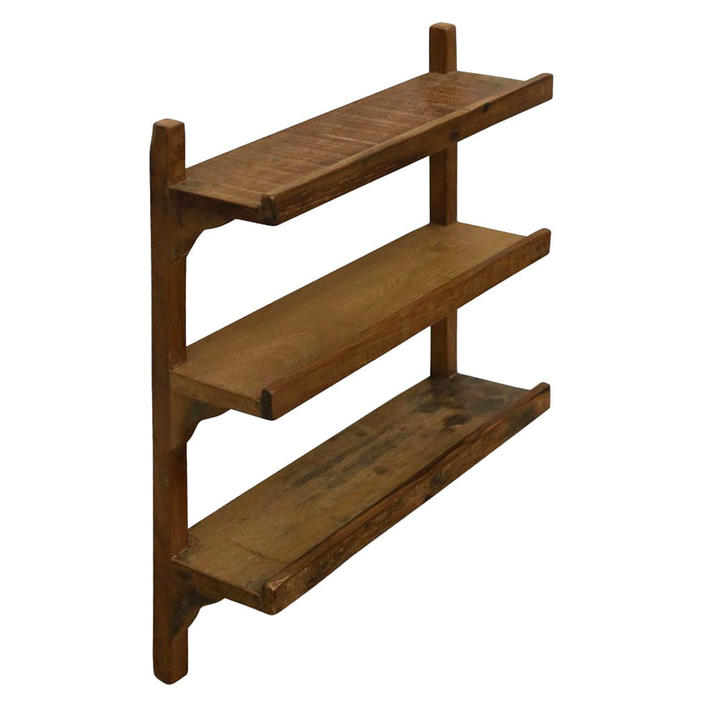 Küchenregal Heritage Trio aus recyceltem Altholz mit drei Ablagen von STUFF Loft