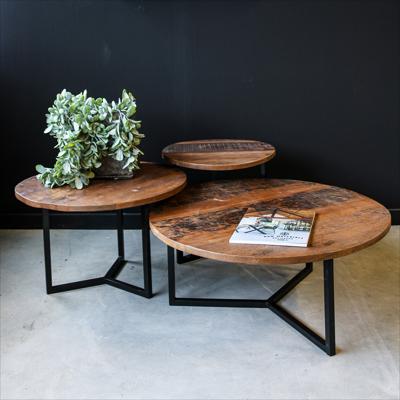 Couchtisch 3er-Set Vintage aus Altolz