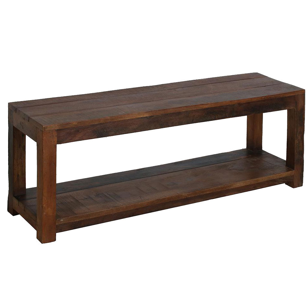 Nachhaltige Sitzbank im Vintage-Stil mit Ablagefach