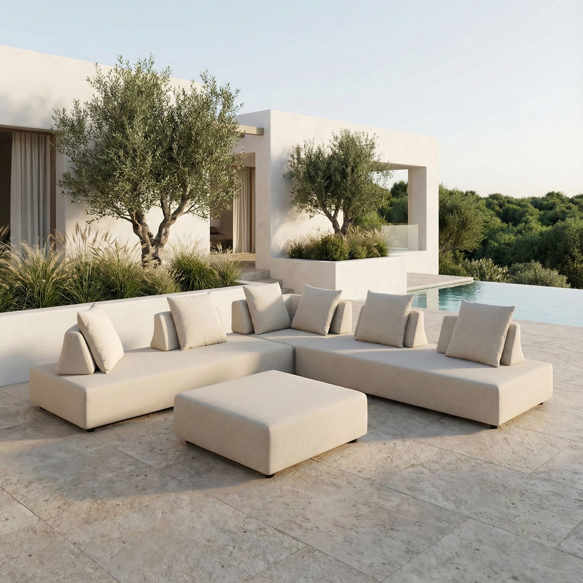 Outdoor Sofa Piper Eckgarnitur mit Kissen von Bizzotto | STUFF Shop