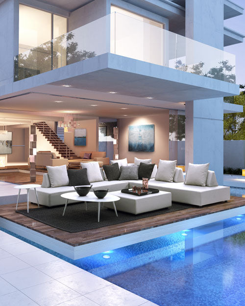 Outdoor Sofa Piper Eckgarnitur mit Kissen von Bizzotto | STUFF Shop