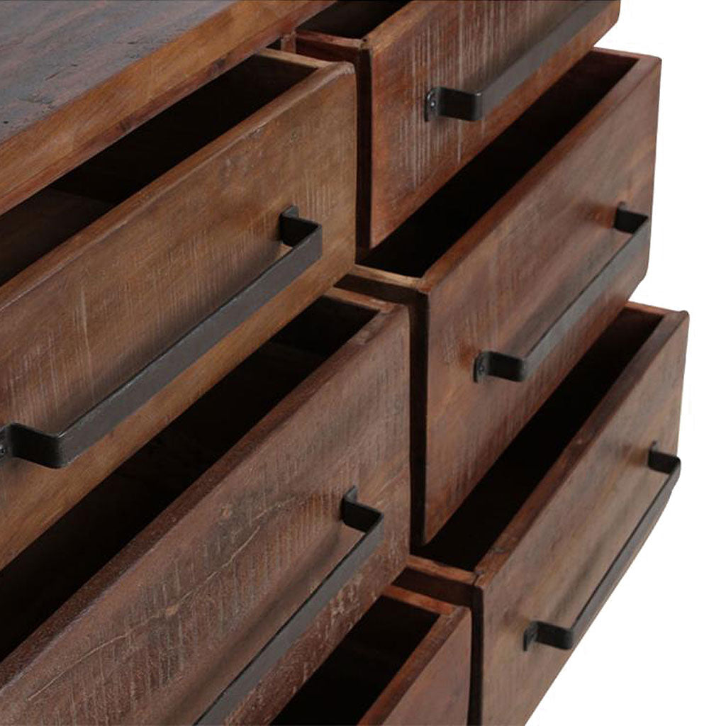 Kommode aus recyceltem Altholz mit sechs Schubladen – STUFF Loft Kollektion