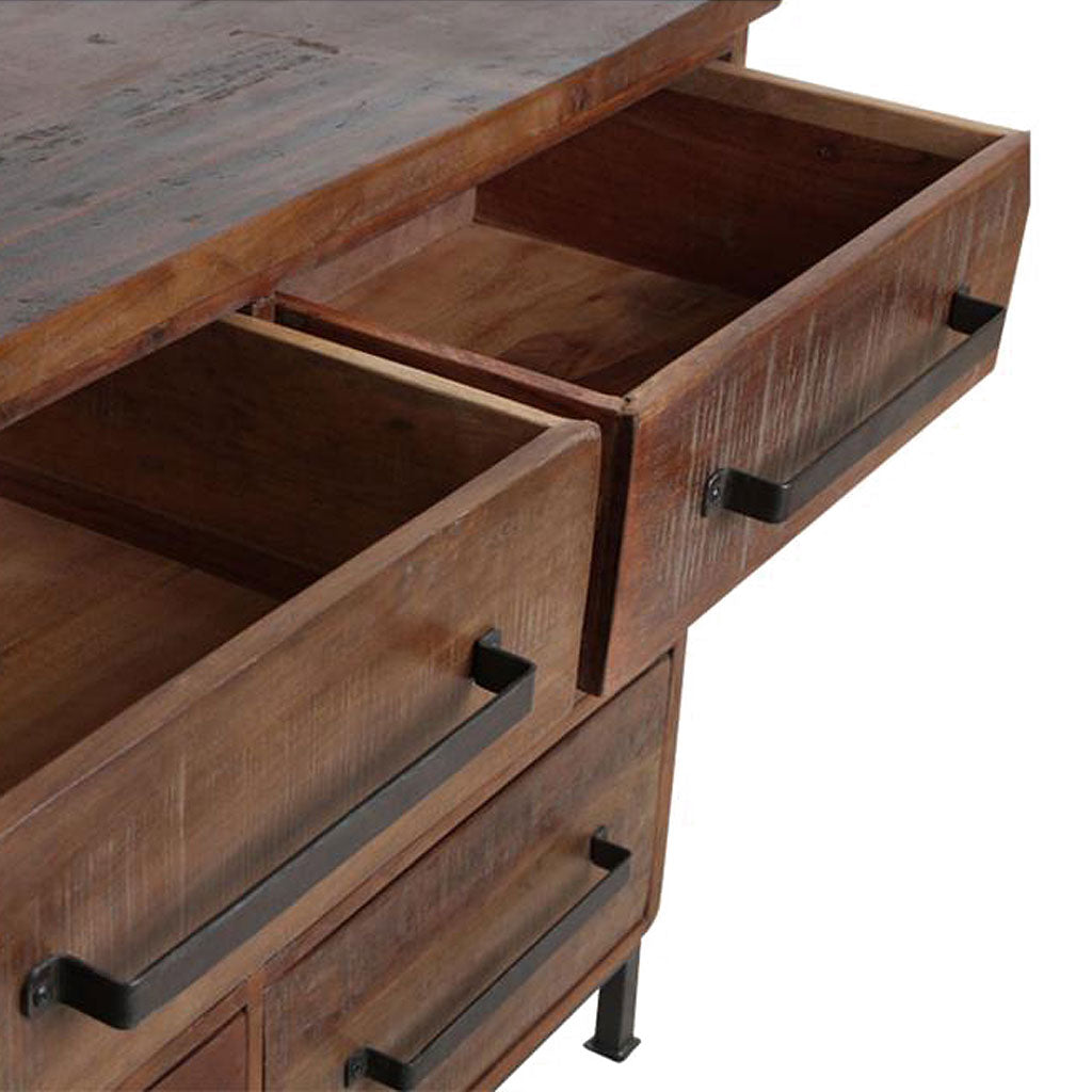 Kommode aus recyceltem Altholz mit sechs Schubladen aus der STUFF Loft Heritage Kollektion