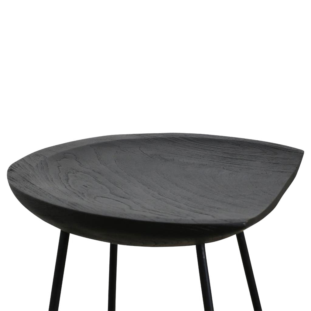 Barhocker Industrial Loft Style aus Teakholz