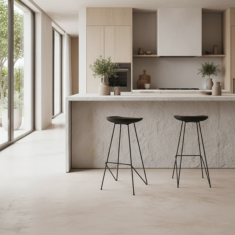 Barhocker Loft Frame Black an Kücheninsel im Loft Style