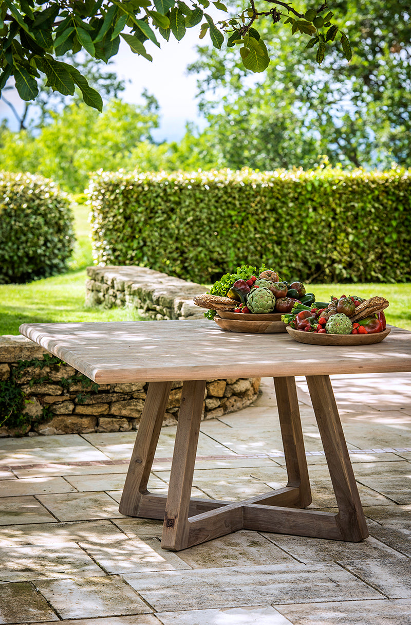 Teakholz Outdoor Esstisch Dennis large – Langlebig und wetterfest für das ganze Jahr - Gommaire