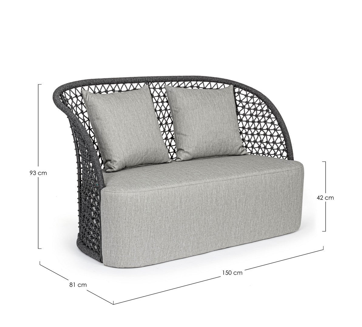 Outdoor Sofa Cuyen Anthra Bizzotto | STUFF Shop