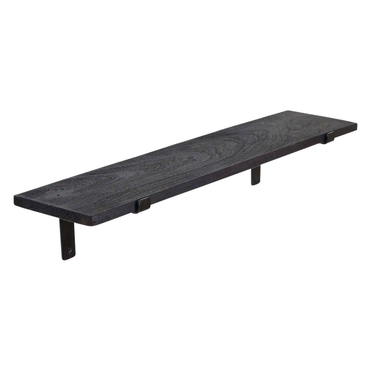 Wandregal Factory Black aus Altholz im Vintage Design schwarz | STUFF Loft