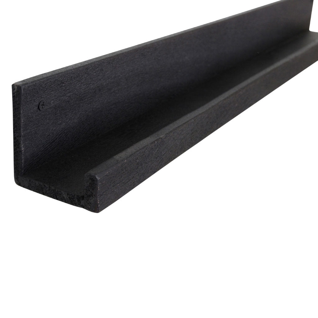 Wandregal Bilderleiste schwarz aus FSC recyceltem Altholz | STUFF Shop